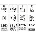 Skaitmeninis daugiafunkcinis multimetras | 0-600 V (YT-73081) Skaitmeninis daugiafunkcinis multimetras | 0-600 V (YT-73081)